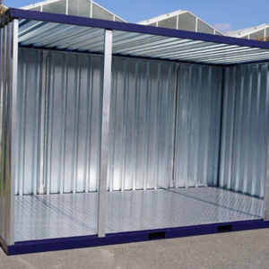 Abri de Jardin 4 x 2 mètres ouvert