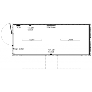 Container 20 Pieds avec double trappes de service