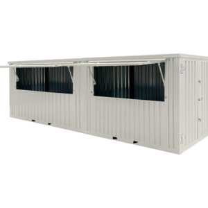 Blanc Container Bar Démontable XL 8×2 mètres